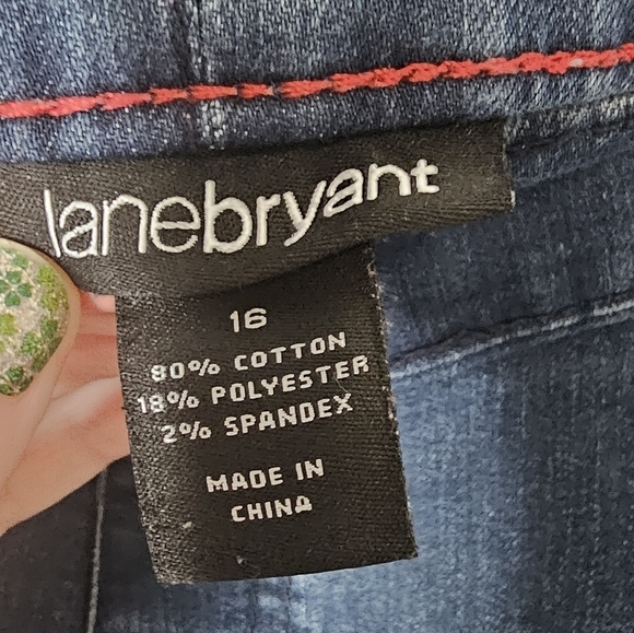 Lane Bryant Jegging Legging Style‎ Womens Jeans Size 16 Dark Blue Slim Pull On - Picture 2 of 9